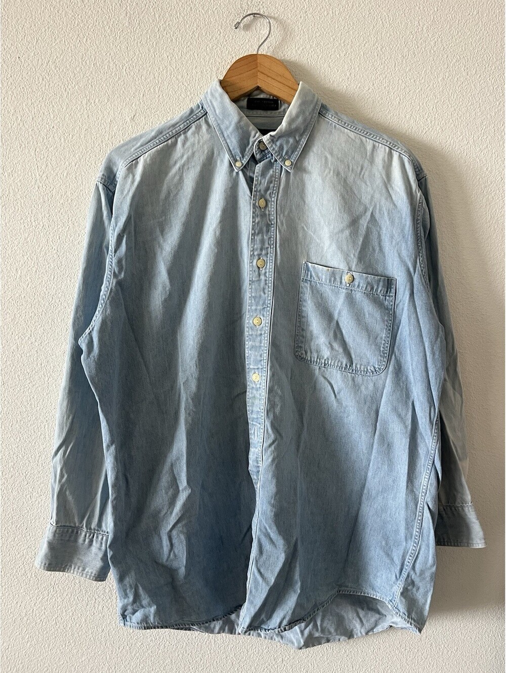 Vintage Chaps Ralph Lauren Denim Button Down Shirt 16 32/33 - Picture 1 of 5